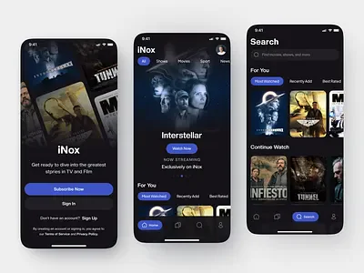 小蓝视频APP界面展示